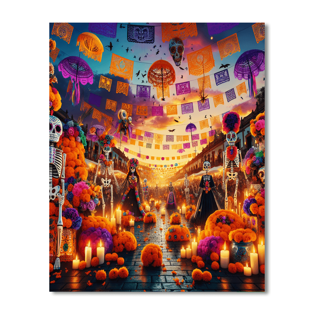 Day Of The Dead Festival - Oaxaca, Mexico Number Painting