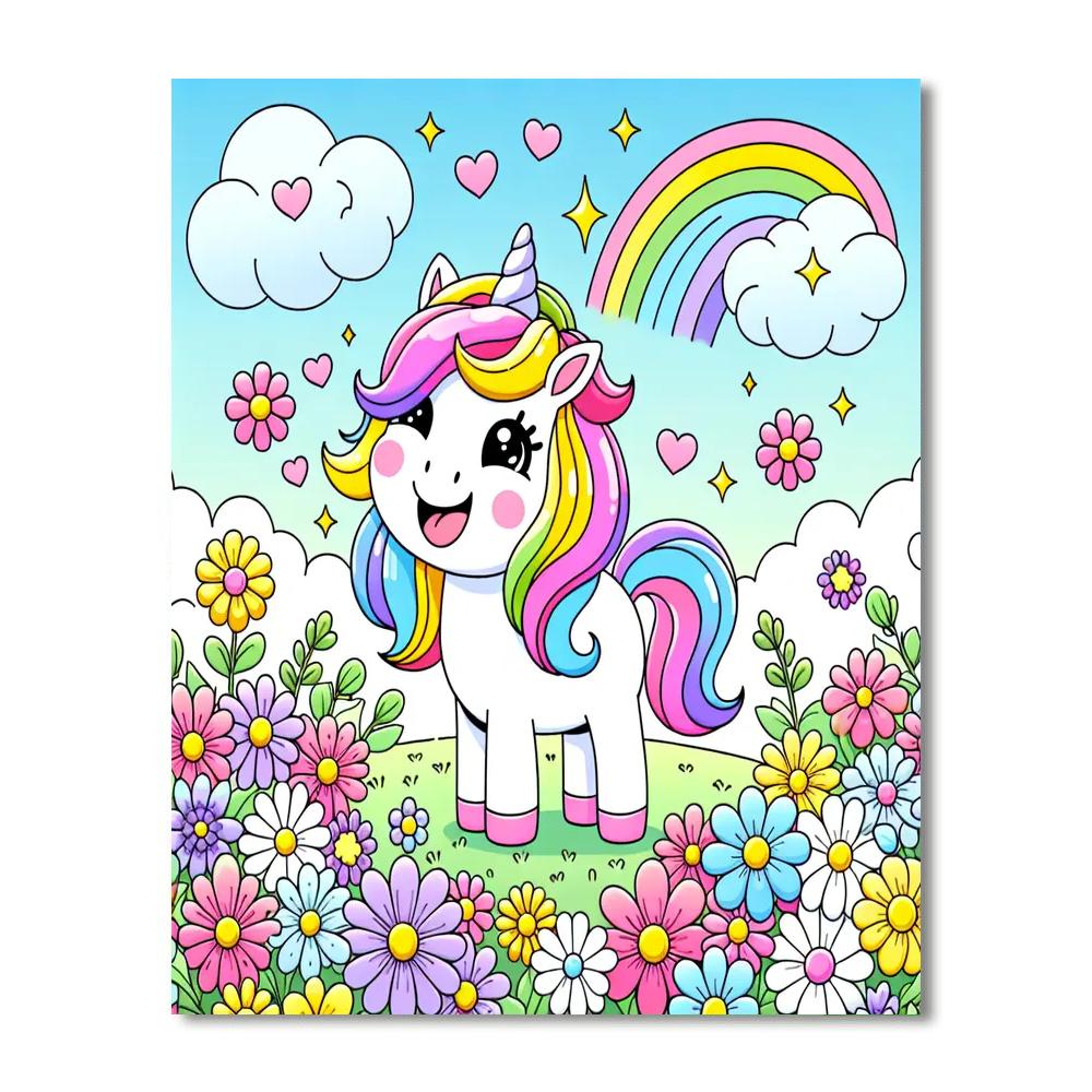 Giggly Unicorn Numbered Painting Kits