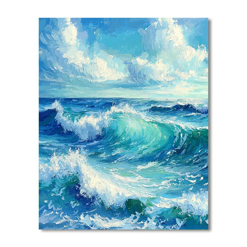 Paul Cézanne Inspired Ocean's Rhythmic Essence  Paint By Numbers Kits