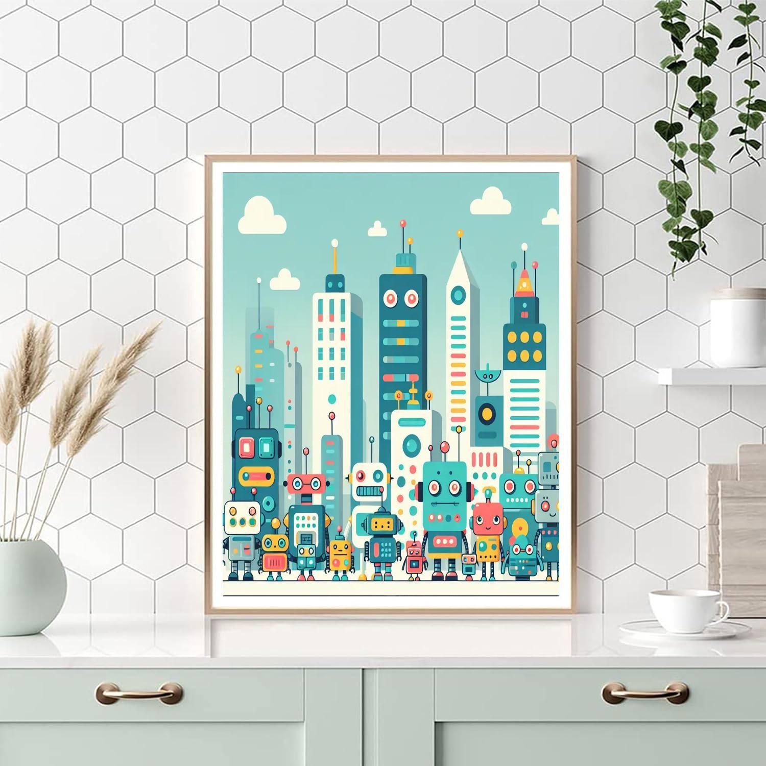 Robotic World Painting By Numbers Kit