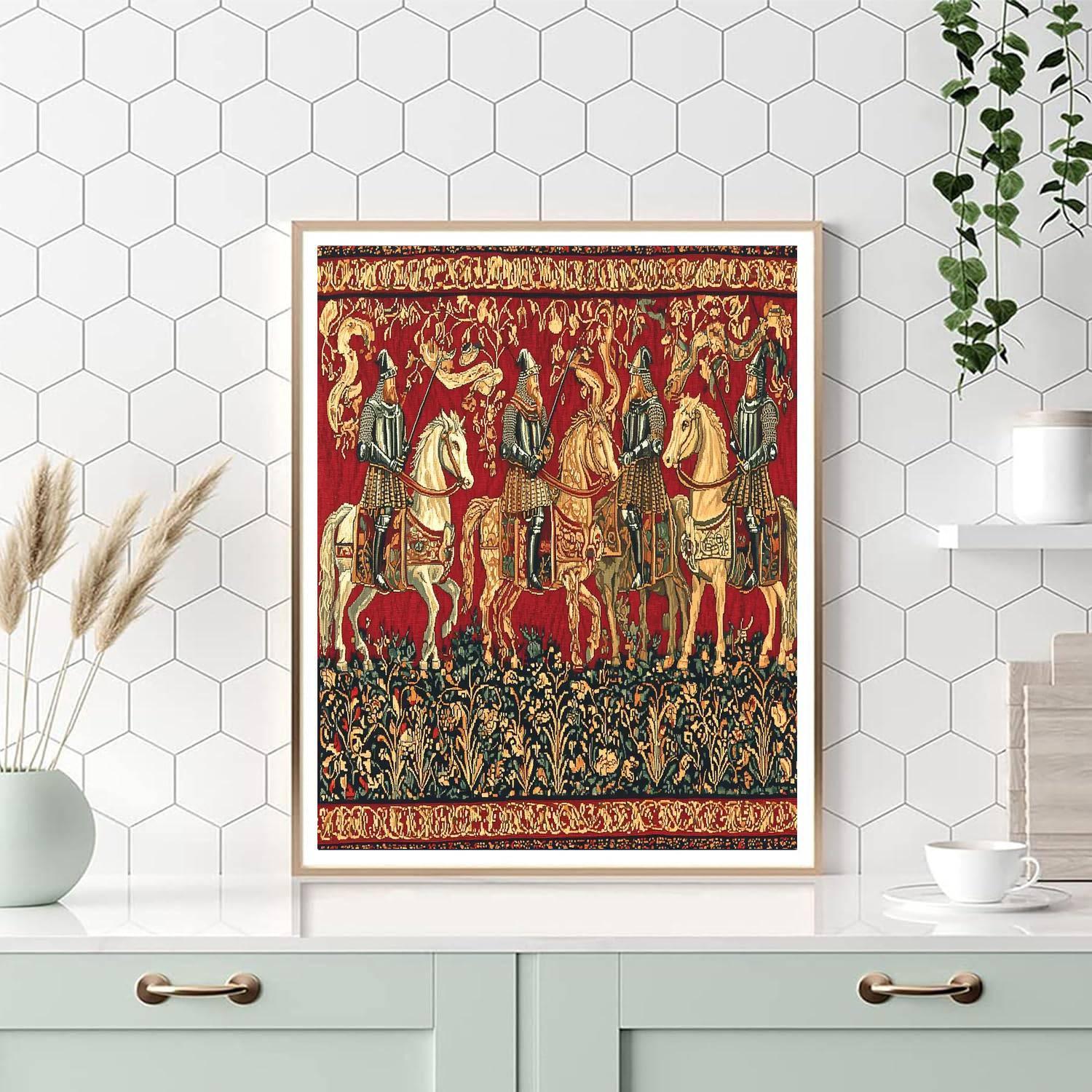 Medieval Tapestry Style Inspired Medieval Tapestry Dream  Paint By Numbers Kits