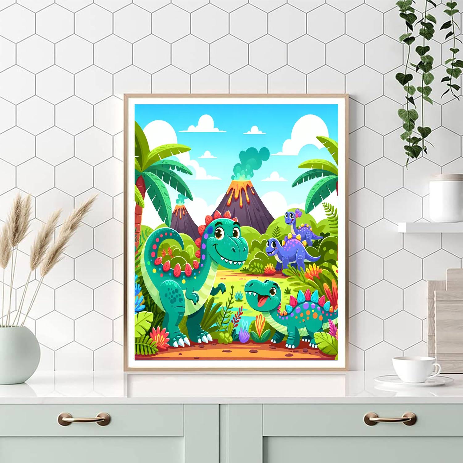 Exploring Dino World Painting By Numbers Kit