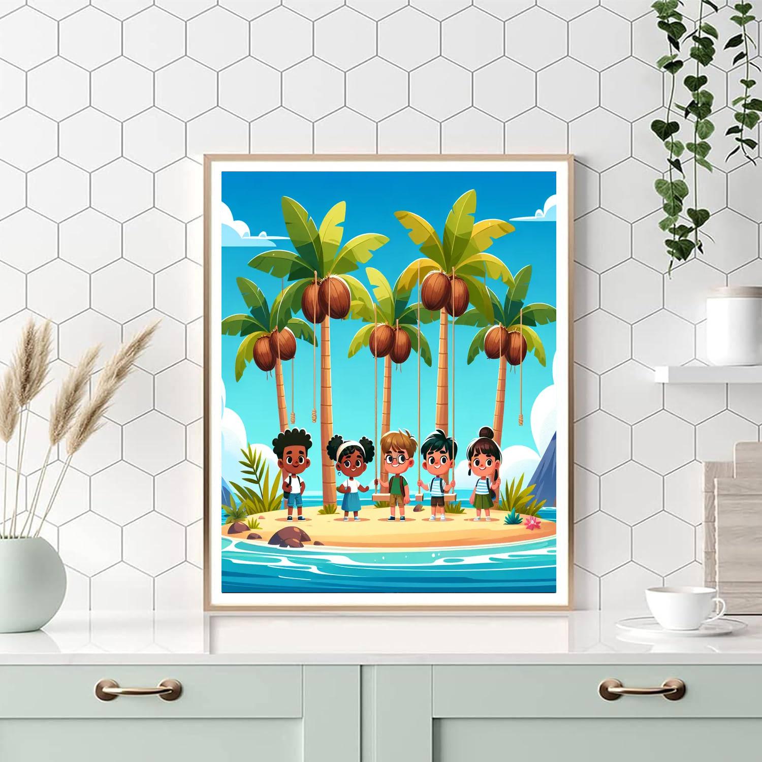 Tropical Paradise Island Numbered Painting Kits