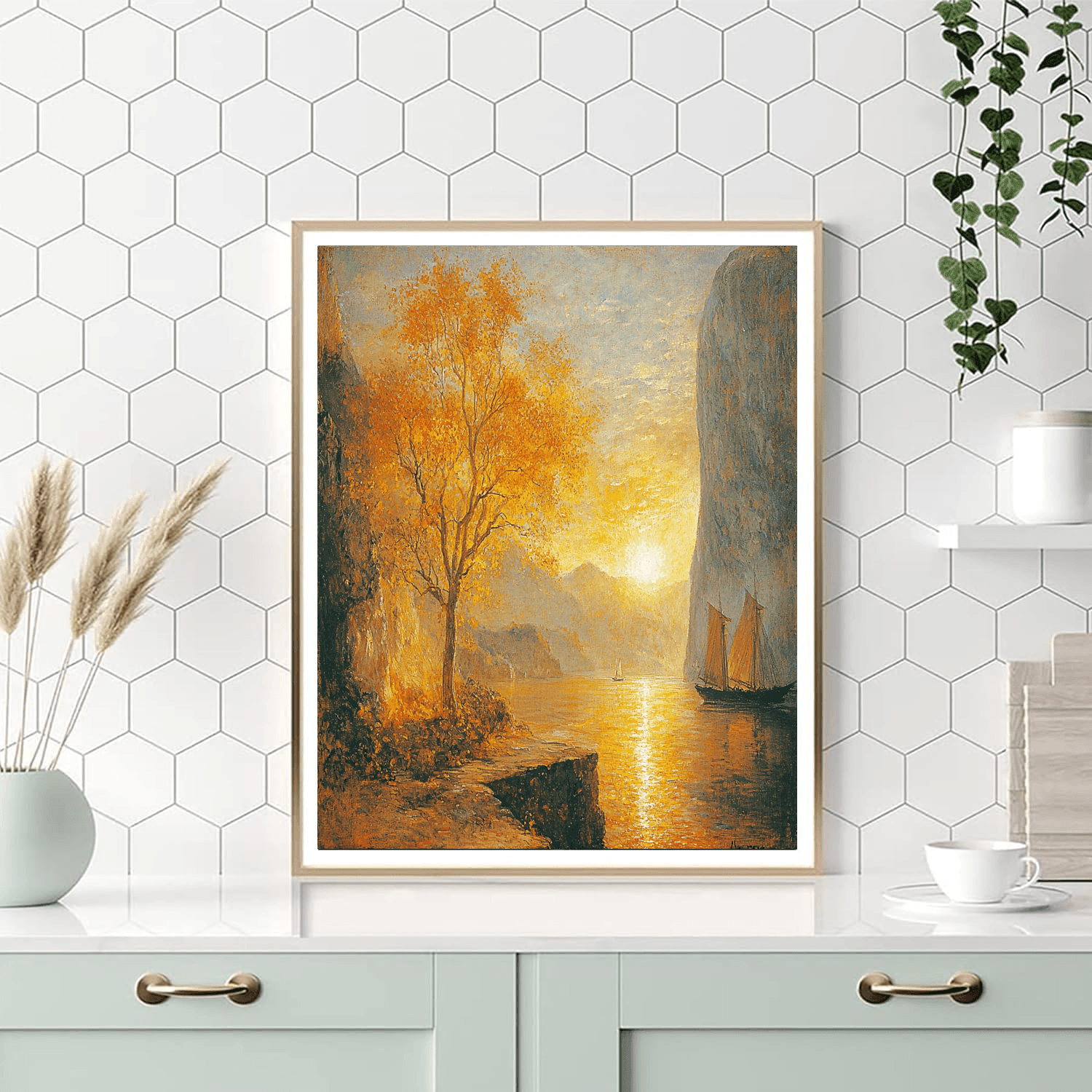 J.M.W. Turner Inspired Golden Autumn Bliss  DIY Paint By Numbers