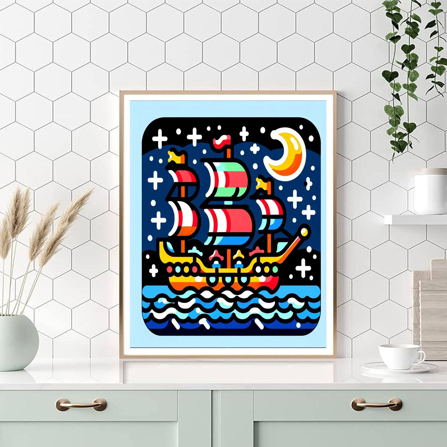 Starlit Pirate Voyage Paint By Numbers