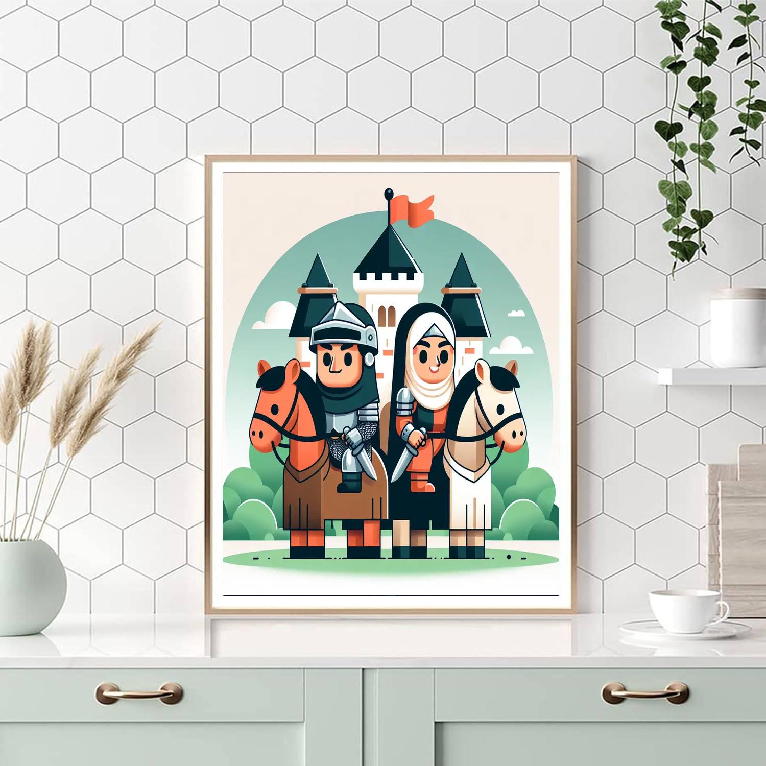 Courageous Knights Number Painting