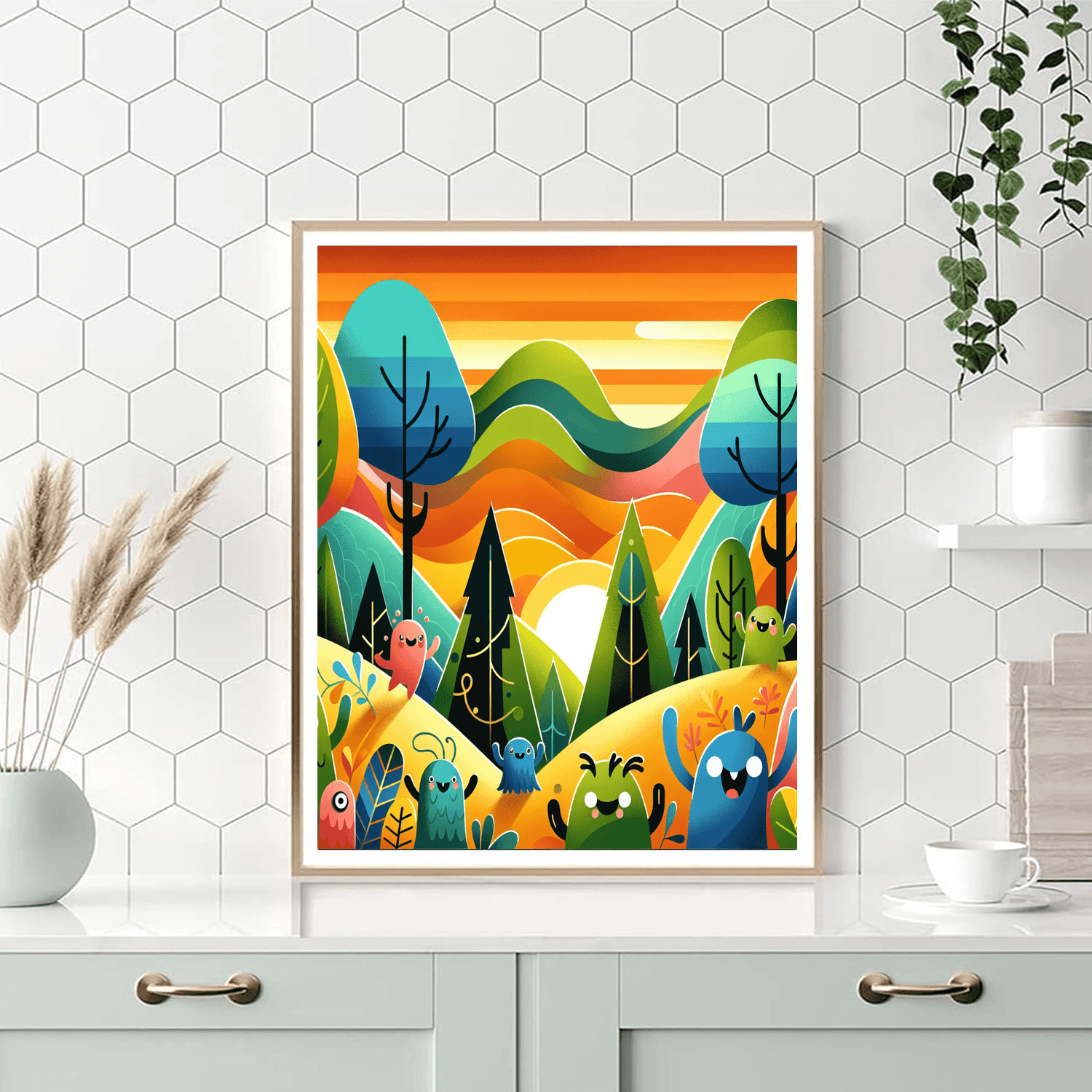 Mystical Mountain Morning Paint By Color