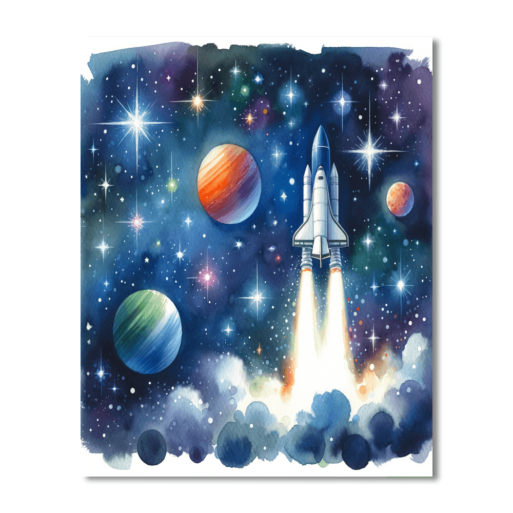 Space Mission - DIY Painting By Numbers Kit