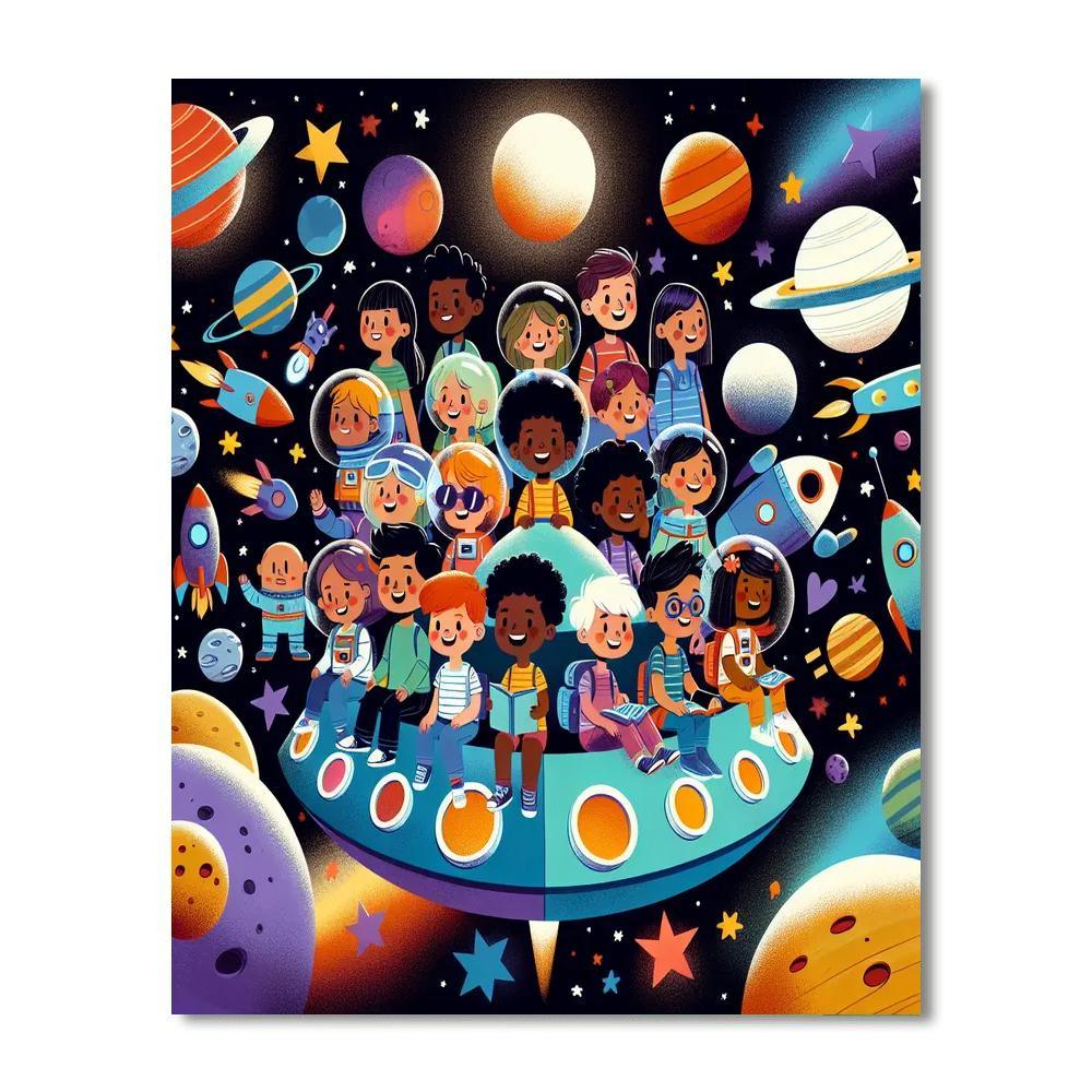 Galaxy Voyager Adventure Paint By Numbers Art