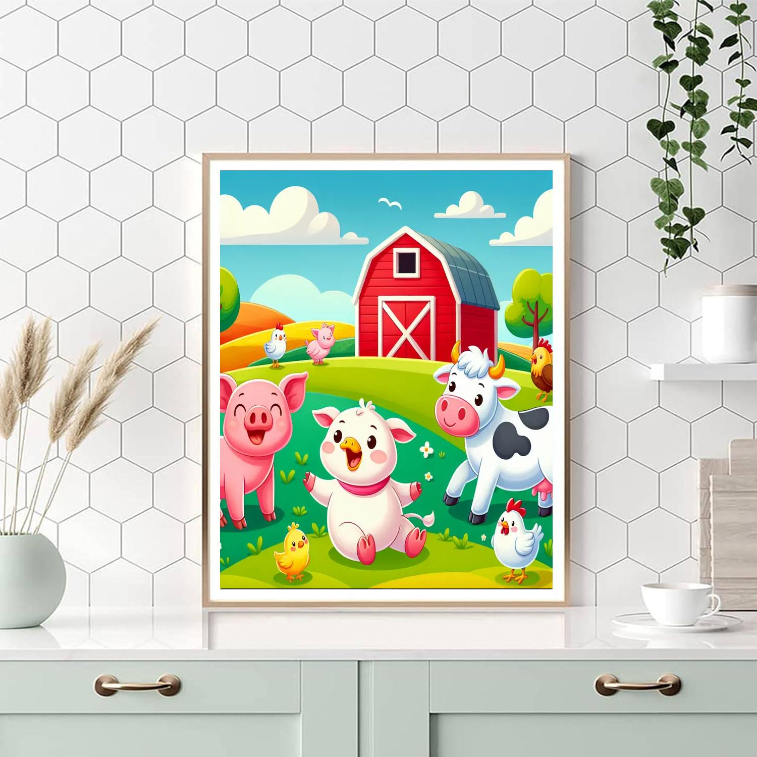 Jolly Farm Friends Paint By Numbers