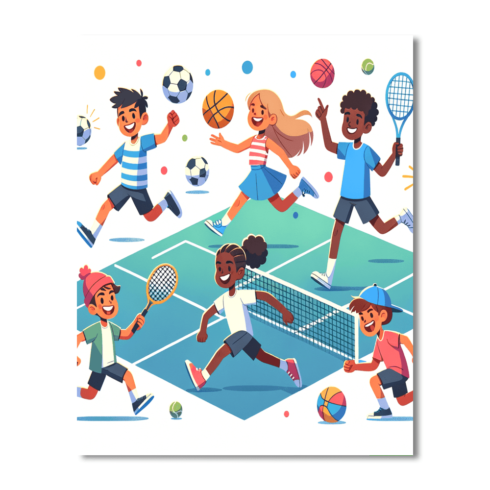 Sports Extravaganza DIY Paint By Numbers