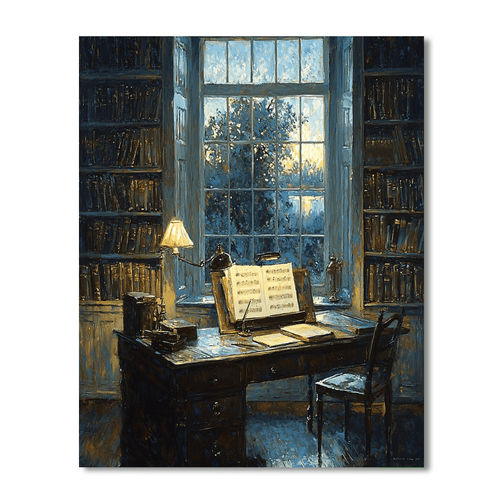 Johannes Vermeer Inspired Vermeer's Study In Blue  Painting By Numbers Kit