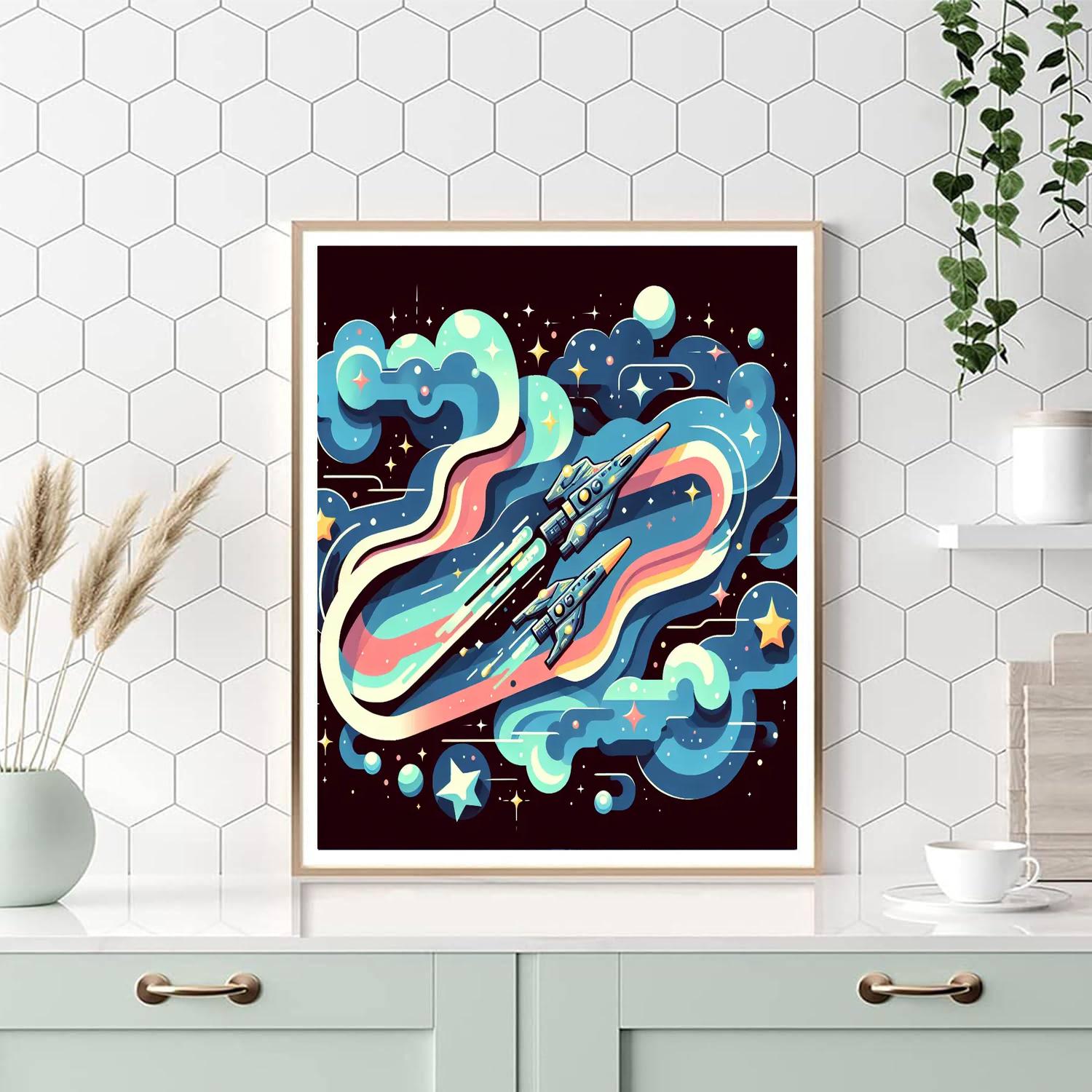 Sailing Stars Adventure Paint By Numbers Art