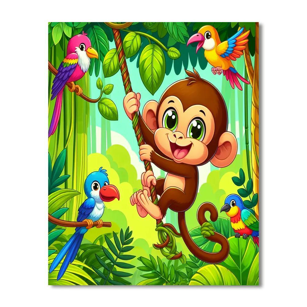 Adventures In Jungle Paradise Painting Number Kit