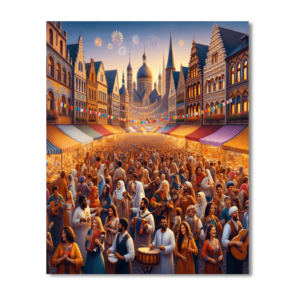 Riga City Festival Painting By Numbers Kit