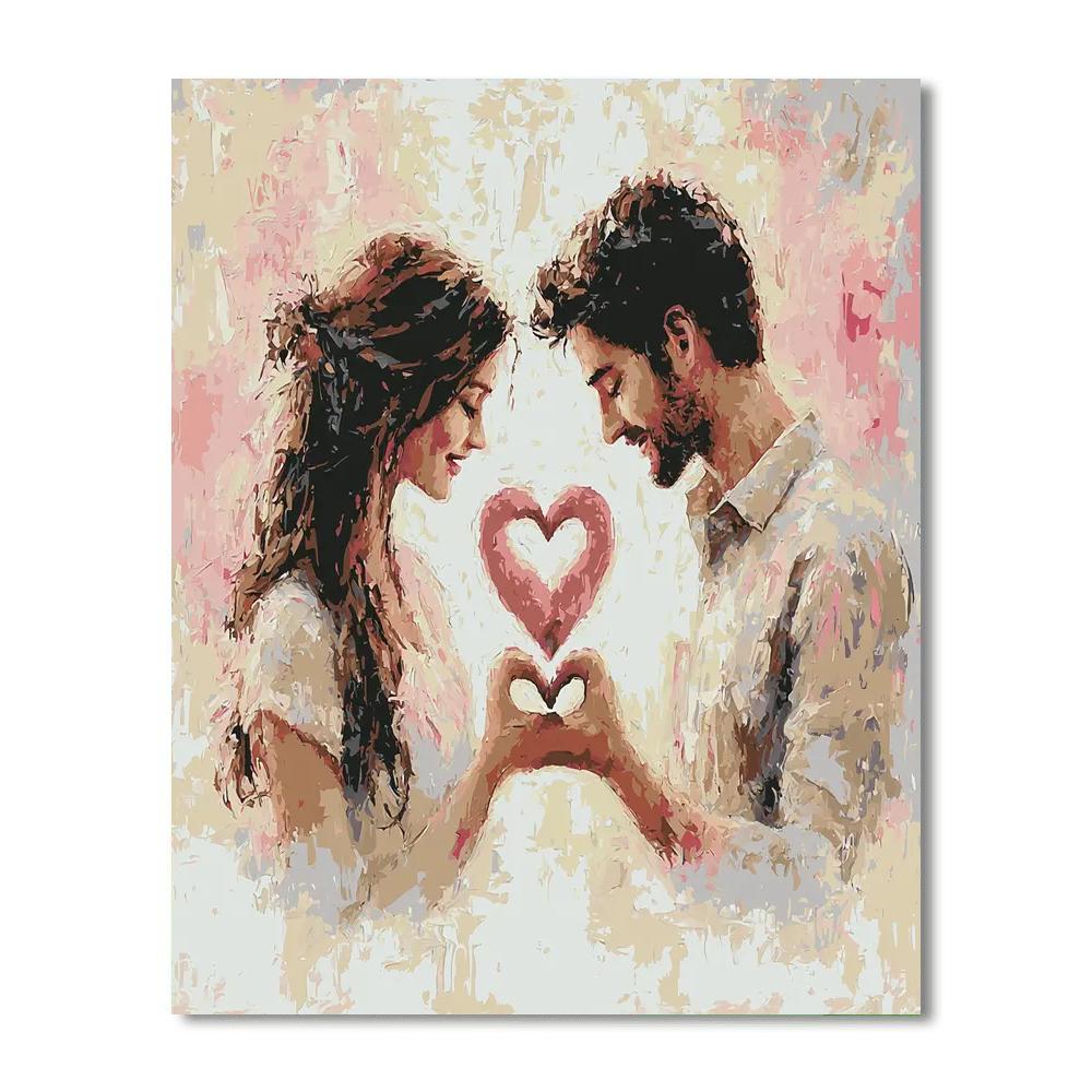 Hearts Entwined Number Painting