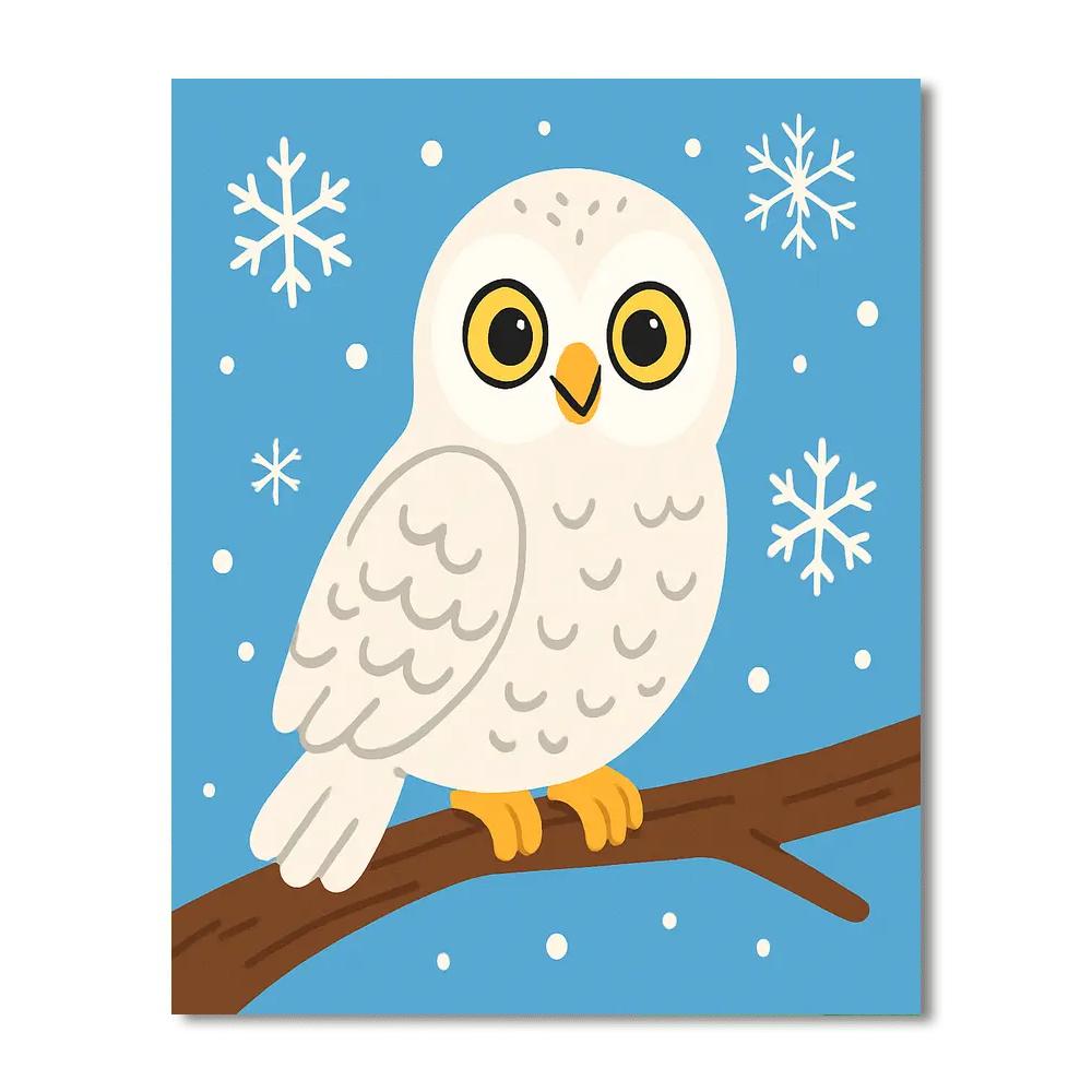 Magical Snowy Owl DIY Paint By Numbers