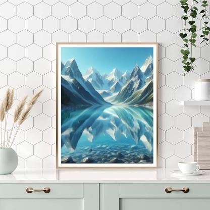 Glistening Alpine Lake DIY Paint By Numbers