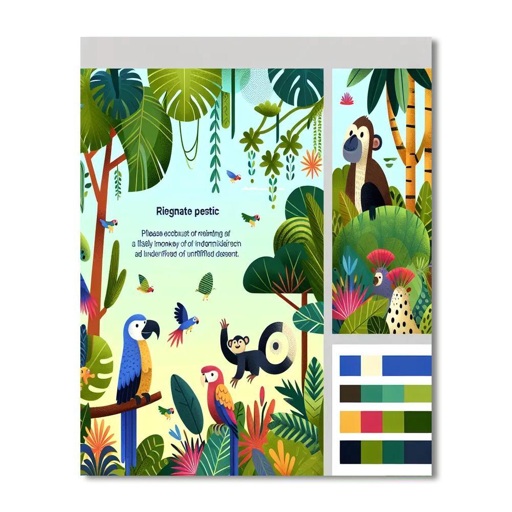 Explore The Jungle Safari Numbered Painting Kits