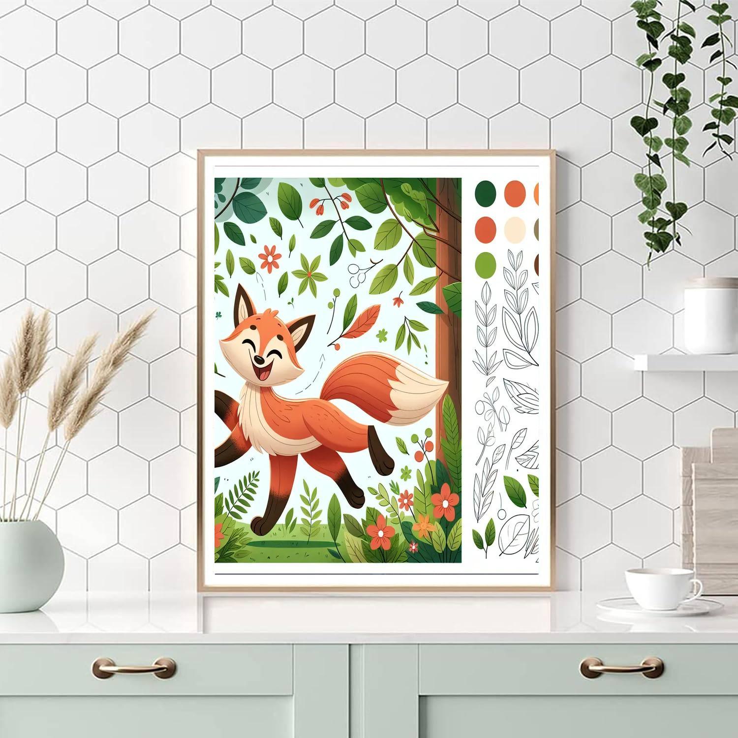 Fanciful Fox's Forest Fiesta Paint By Numbers