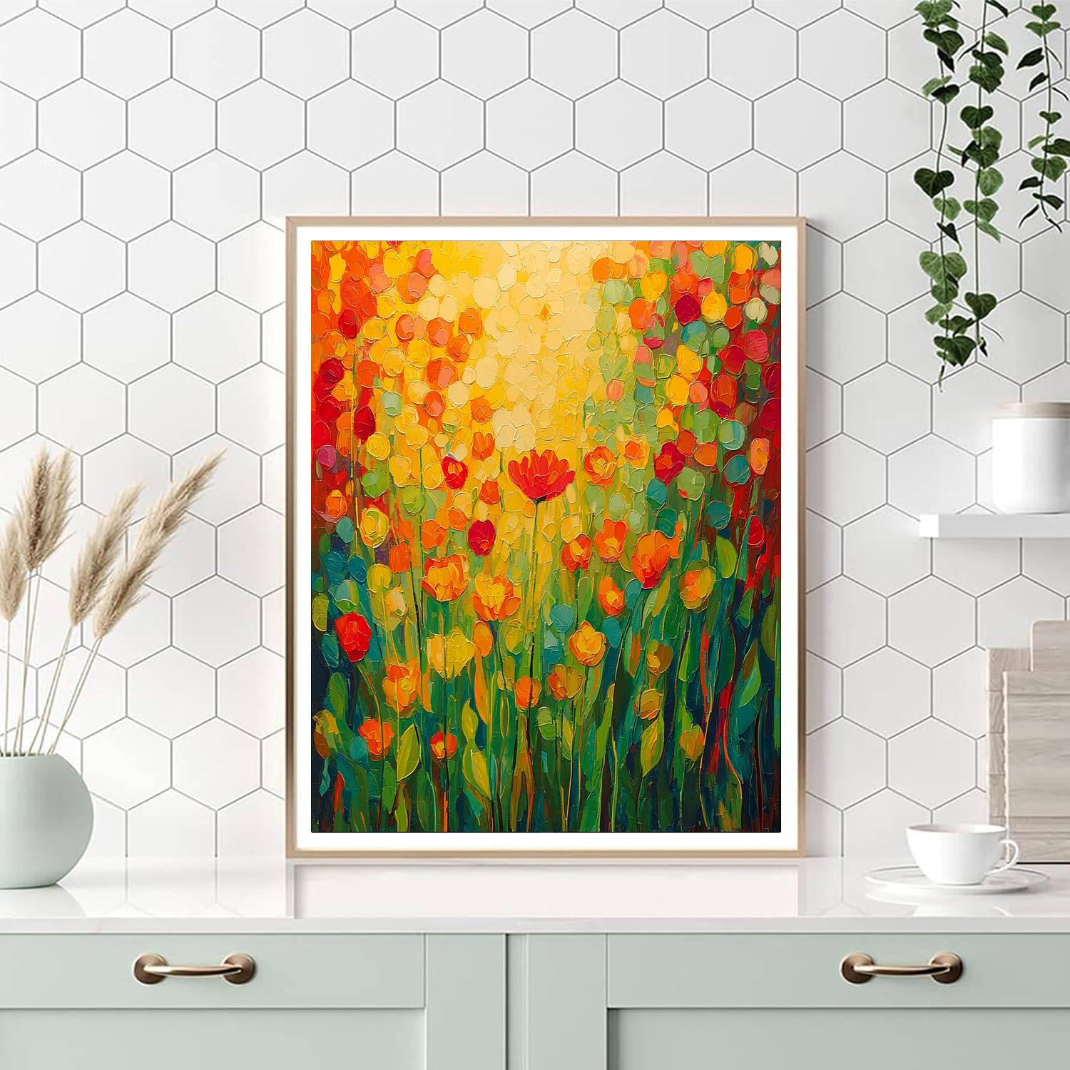 Georges Seurat Inspired Infinite Blossoms  Paint By Numbers Art