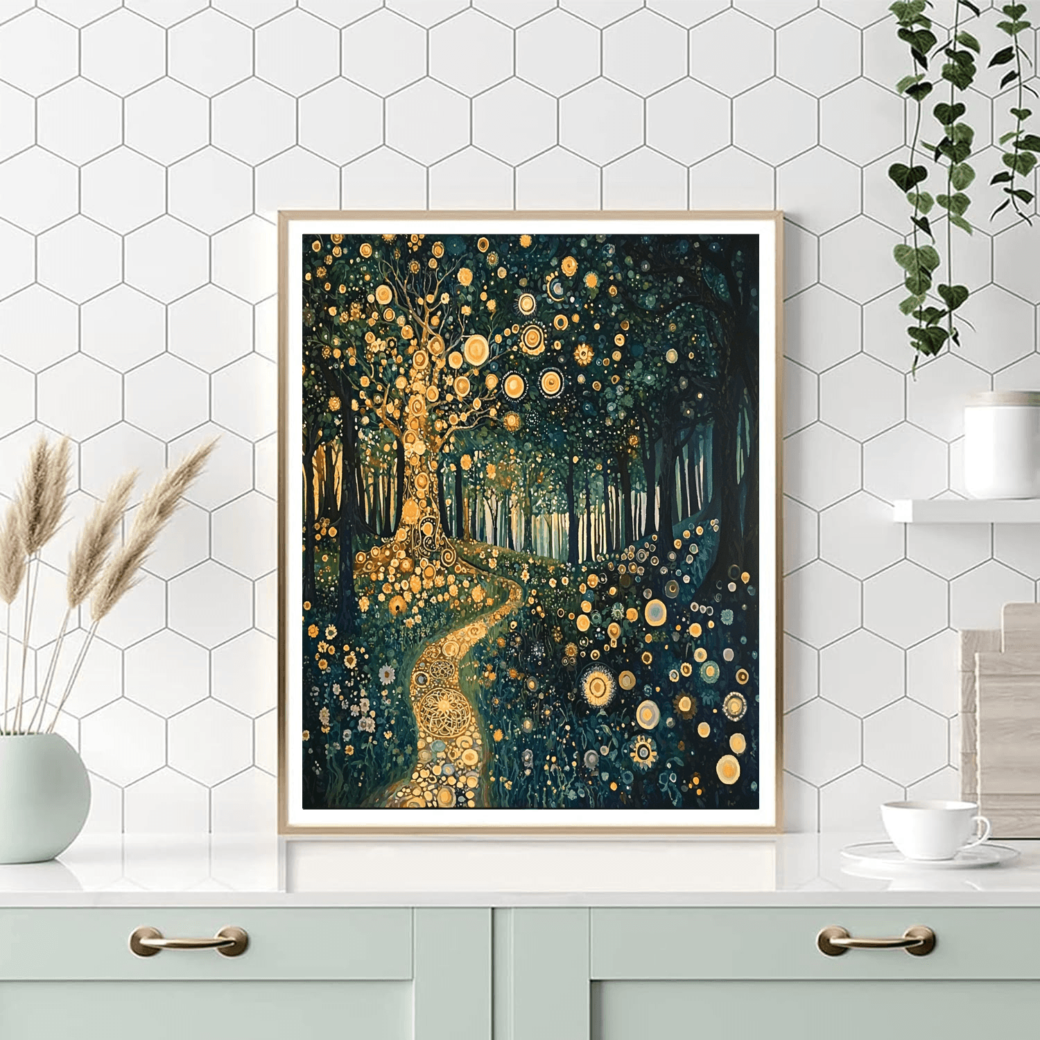 Gustav Klimt Inspired Mystical Woodland Realm  Paint By Numbers Art