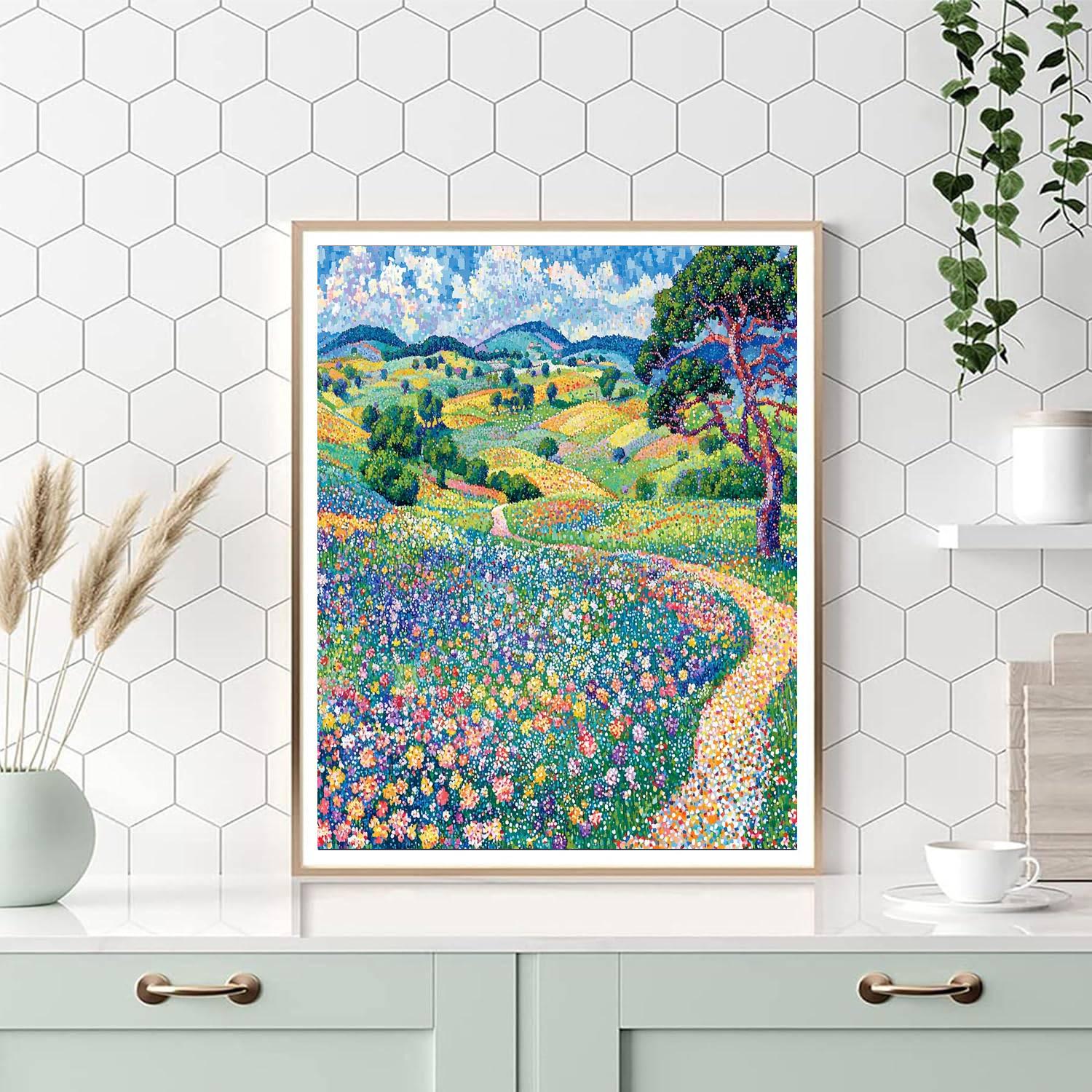 Georges Seurat Inspired Luminous Fields  Paint By Numbers Kits