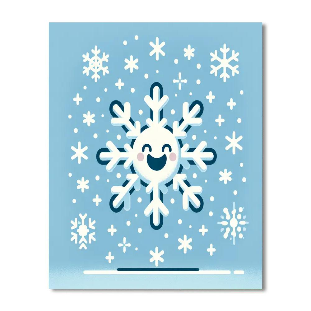 Spirited Snowflake Number Painting