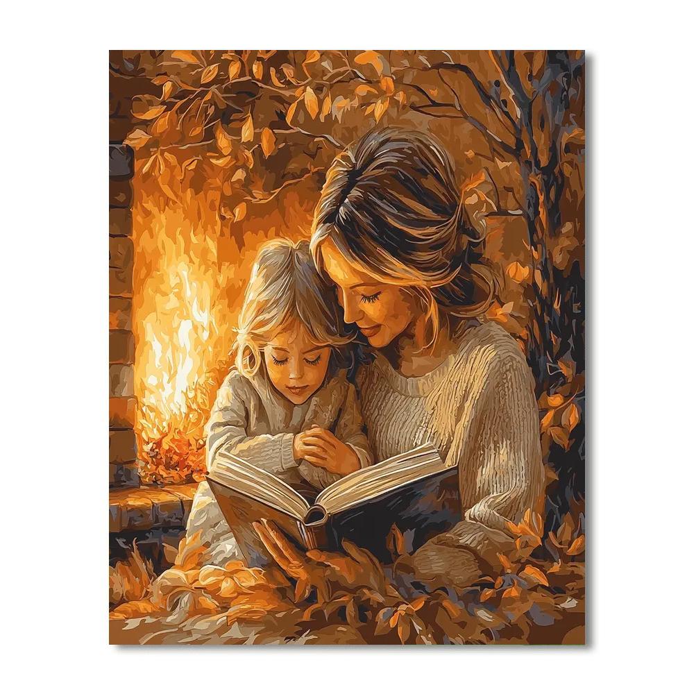 Sharing Stories By The Fire Painting Number Kit