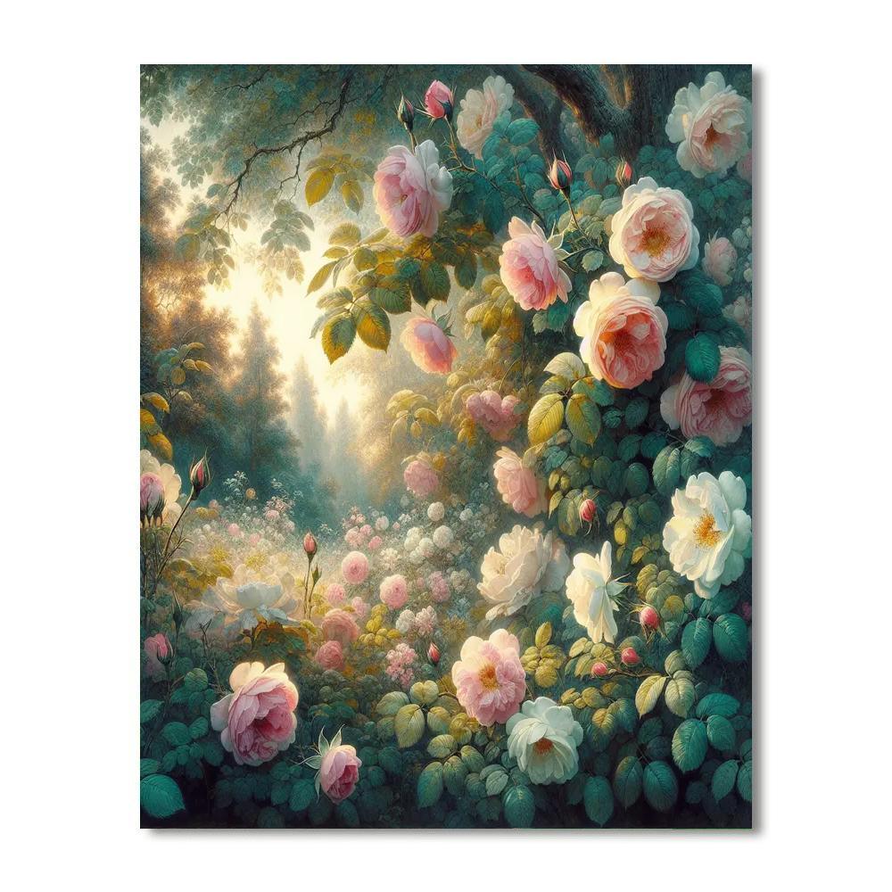 Wild Rose Garden Elegance DIY Paint By Numbers