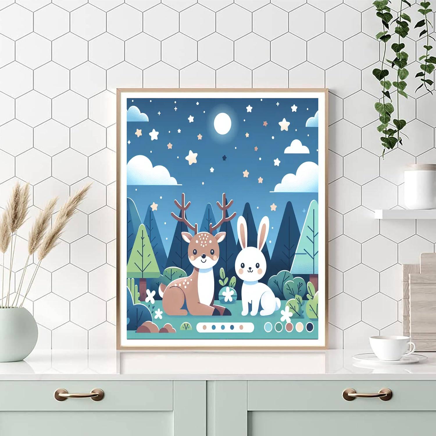 Starlit Woodland Gala Painting By Numbers Kit