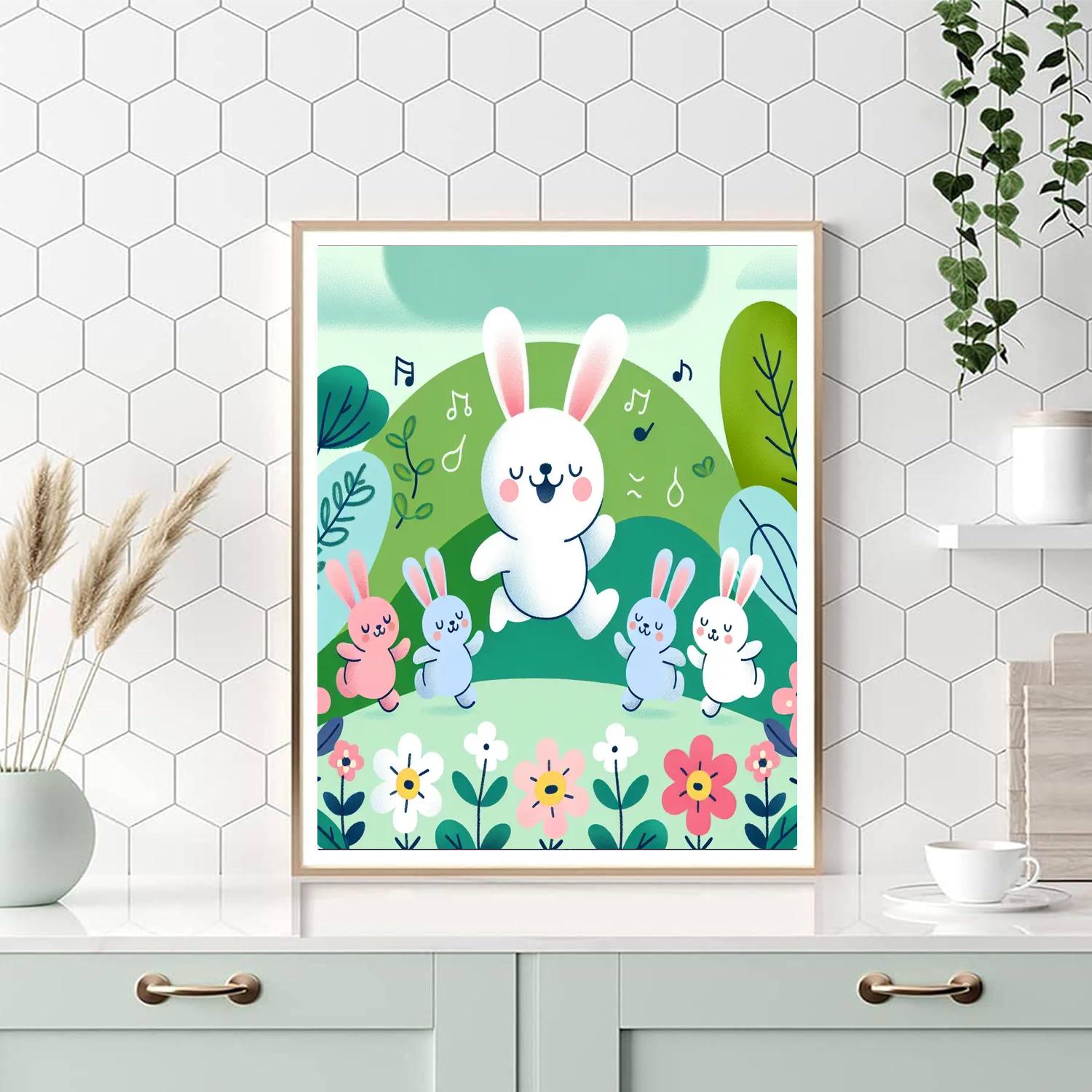 Sweet Bunny Parade Numbered Painting Kits