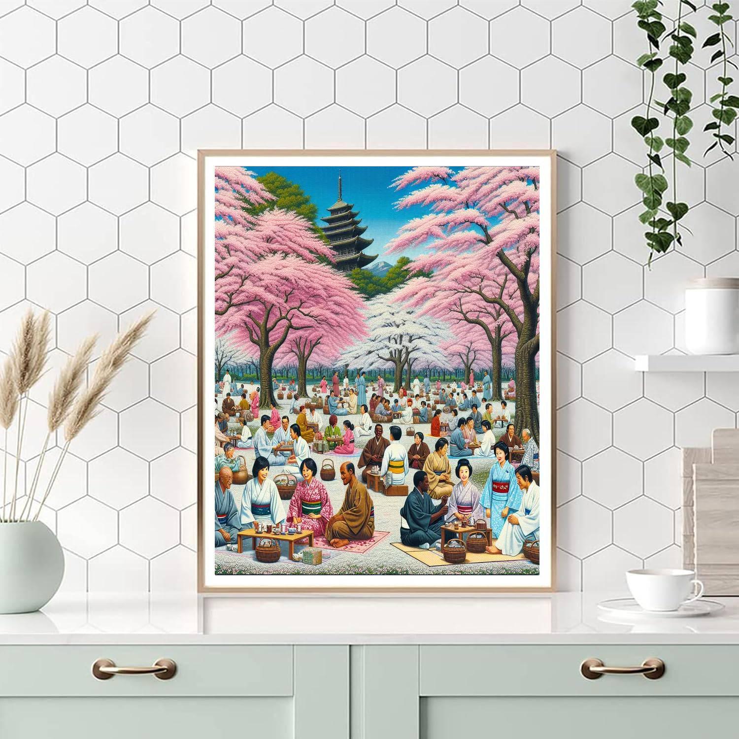 Hanami Cherry Blossom Festival - Tokyo Paint By Number