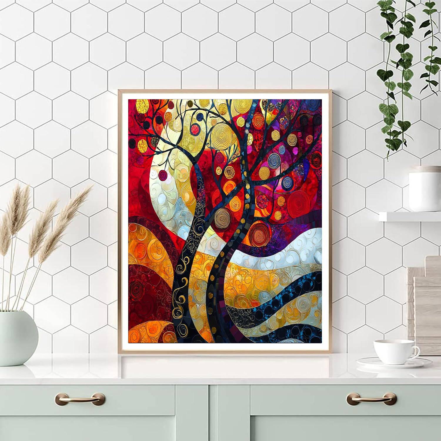 Gustav Klimt Inspired Rhythm Of Life  Paint By Color