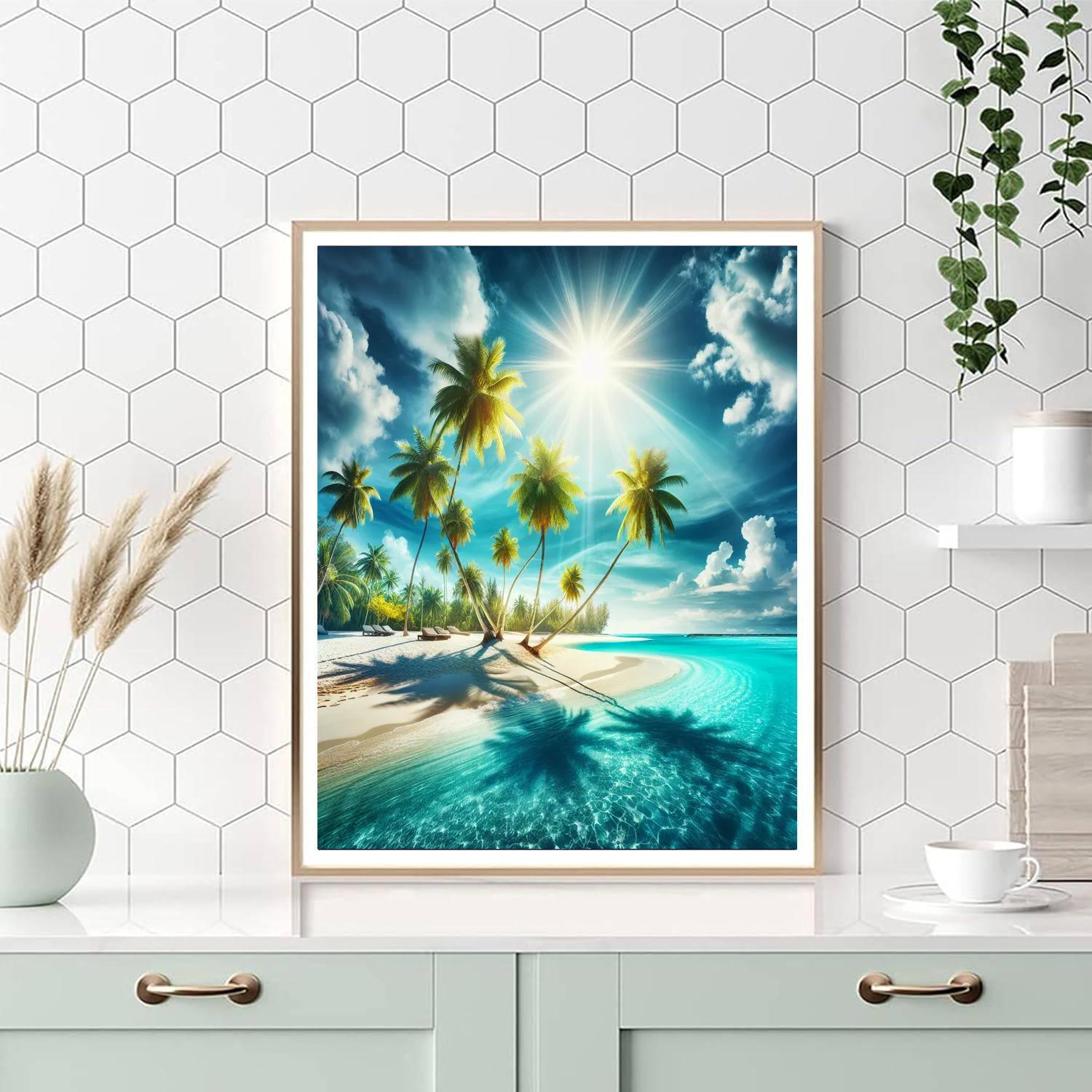 Glistening Tropical Paradise Paint By Color