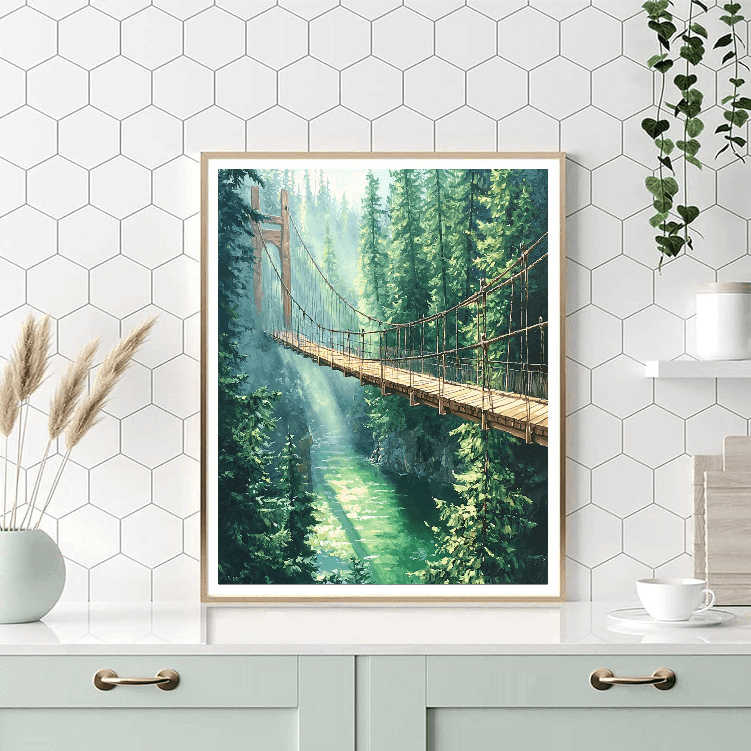 Capilano Suspension Bridge - Vancouver Paint By Numbers Art