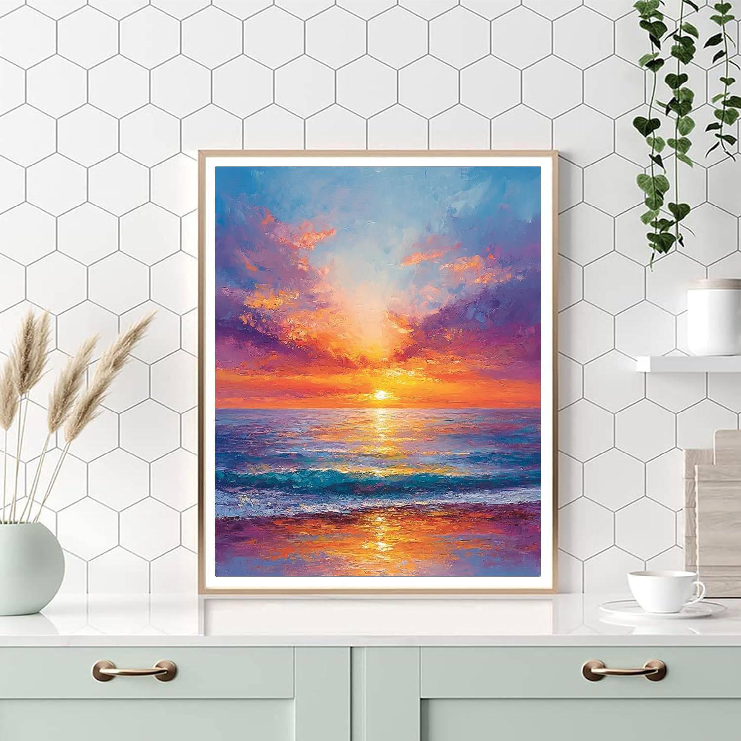J.M.W. Turner Inspired Radiant Sunset  Paint By Numbers Kits