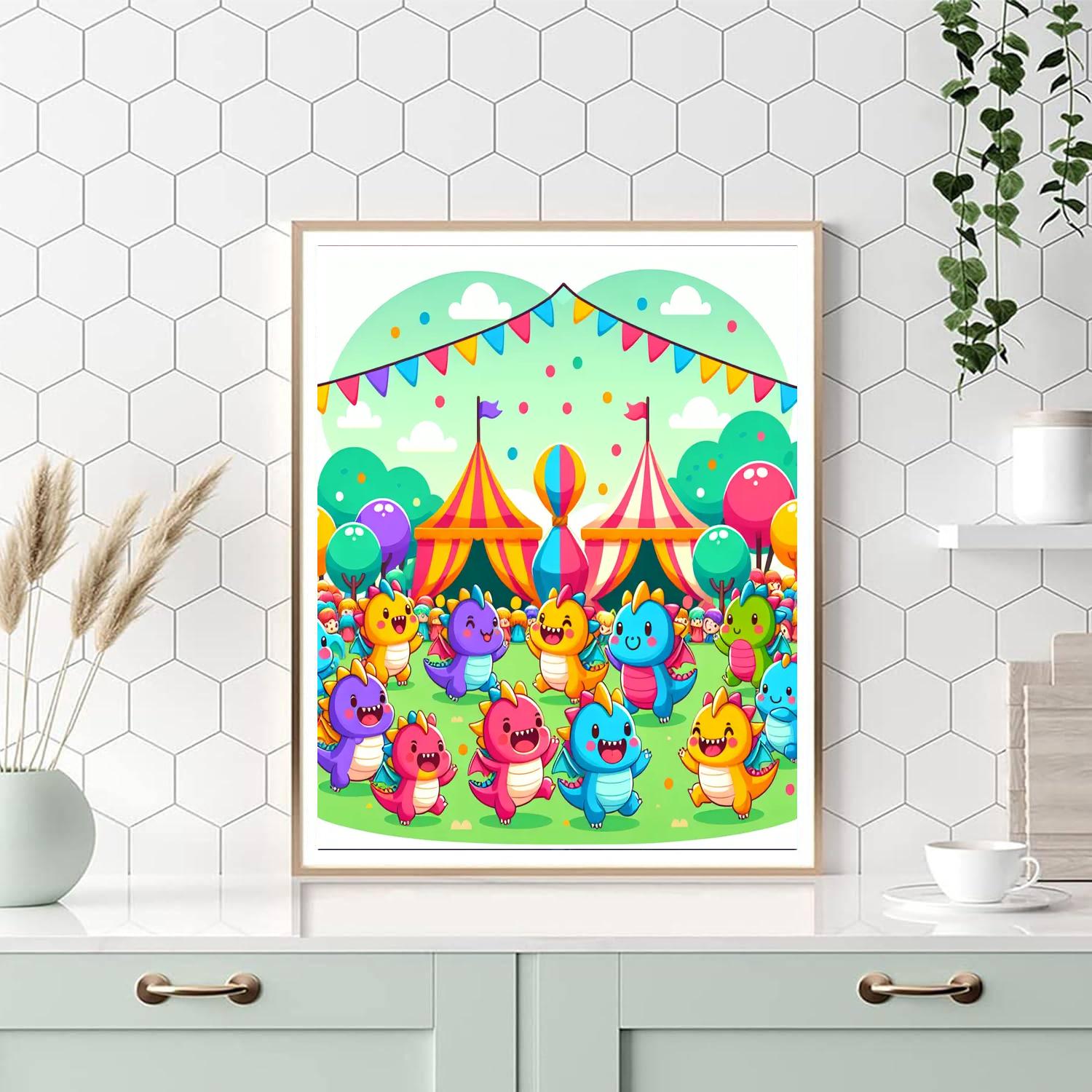 Playful Dragon Festival Paint By Numbers Kits