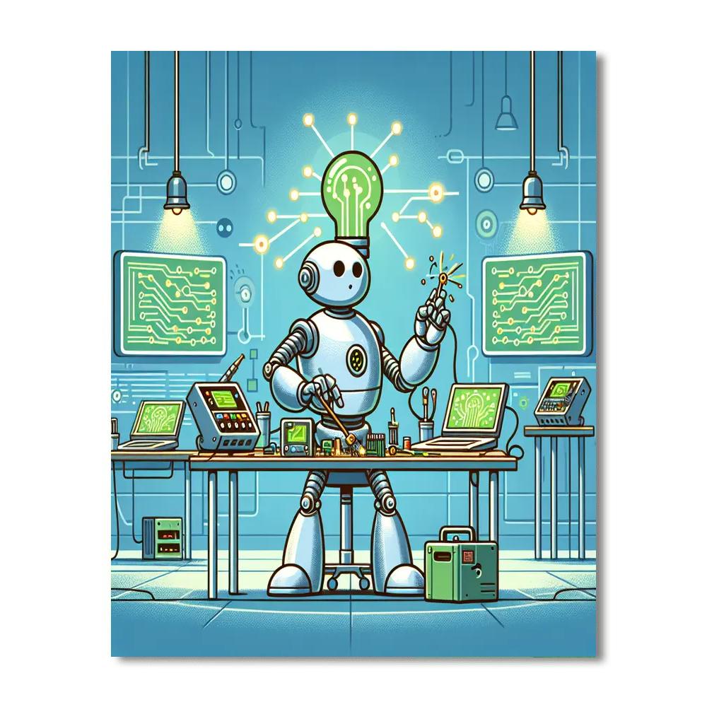 Robot Discovery Workshop Numbered Painting Kits