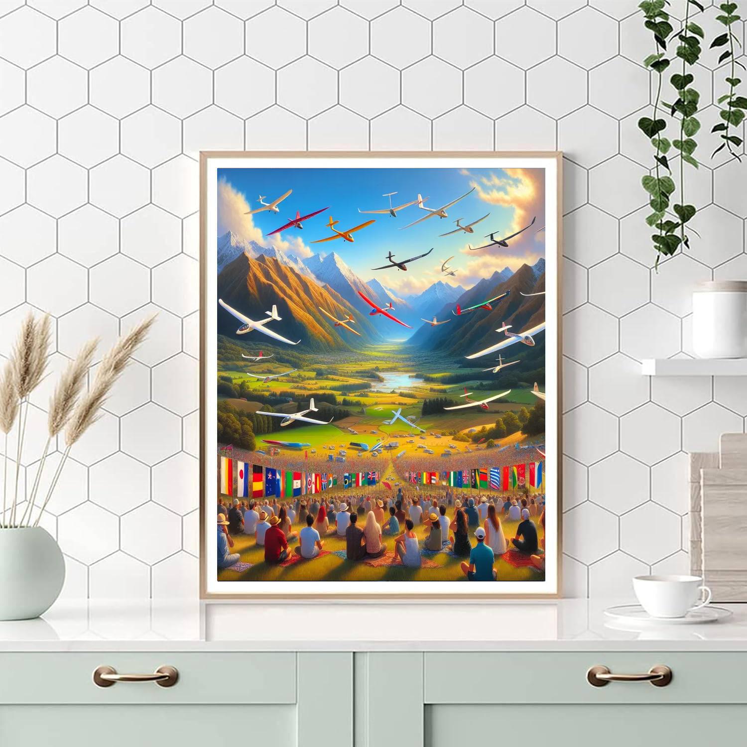 Omarama Glider Festival - Omarama, New Zealand Number Painting