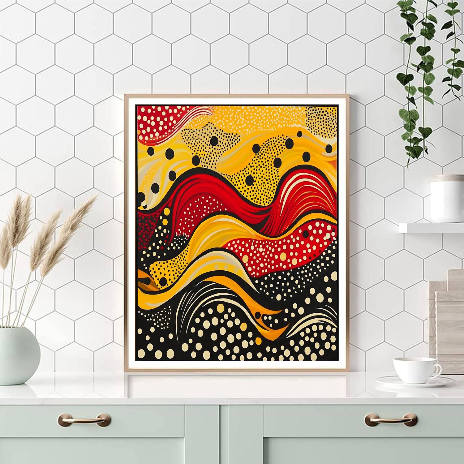 Yayoi Kusama Inspired Hypnotic Waves  DIY Paint By Numbers