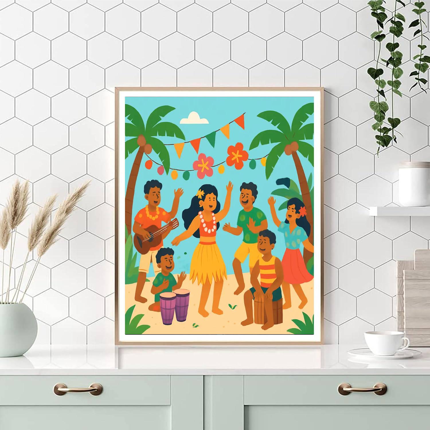 Joyful Island Festival Painting By Numbers Kit