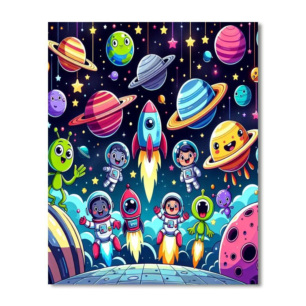 Galactic Explorers Mission Painting By Numbers Kit