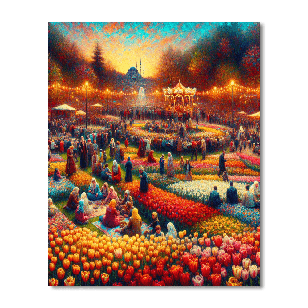 Istanbul Tulip Festival DIY Paint By Numbers