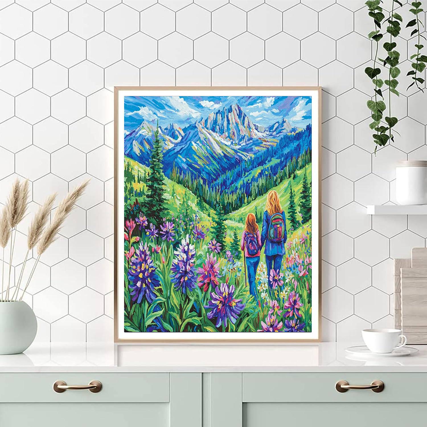 Mountain Morning Harmony Number Painting