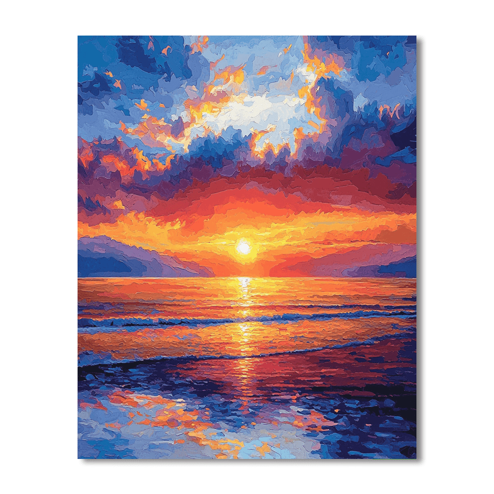 J.M.W. Turner Inspired Chasing Sunsets  Painting By Numbers Kit