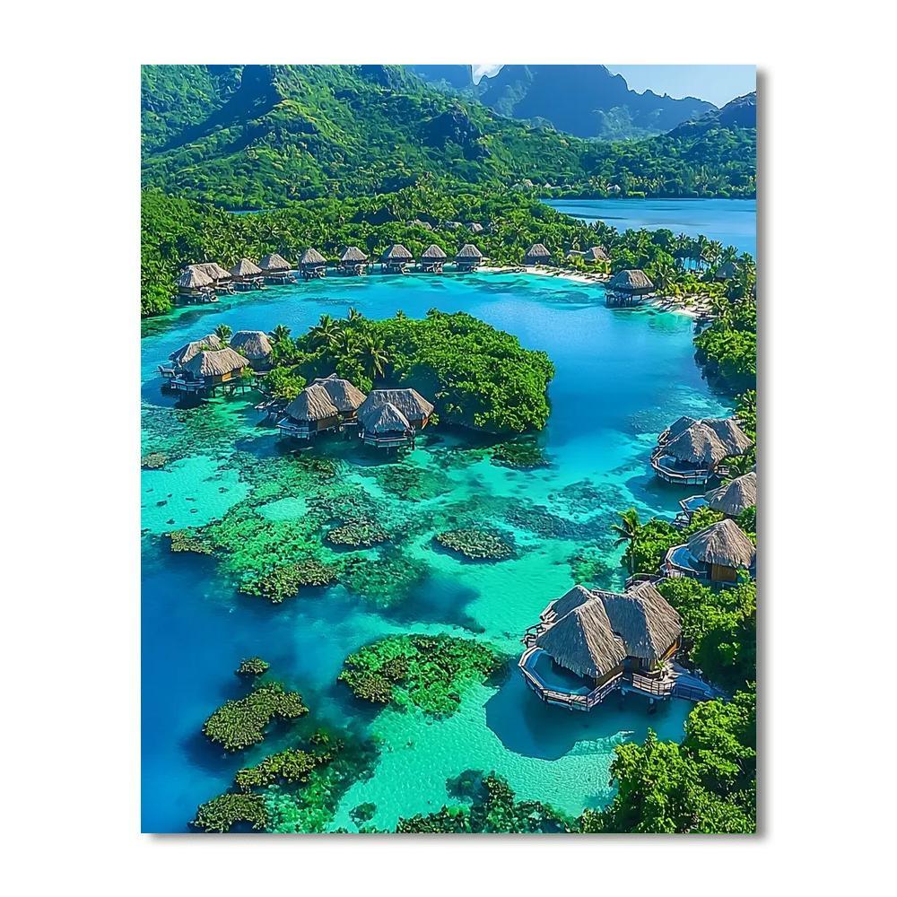 Lagoons Of Bora Bora Paint By Number