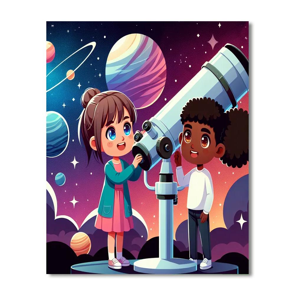 Celestial Stargazer’s Observatory Numbered Painting Kits