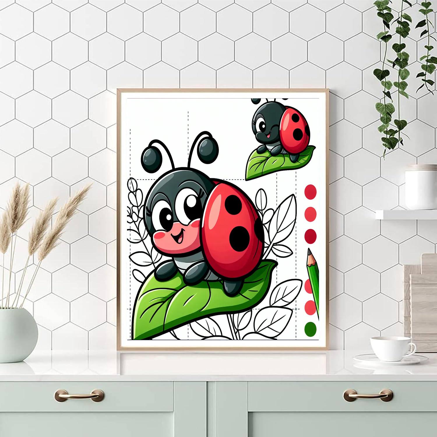Sassy Ladybug Number Painting