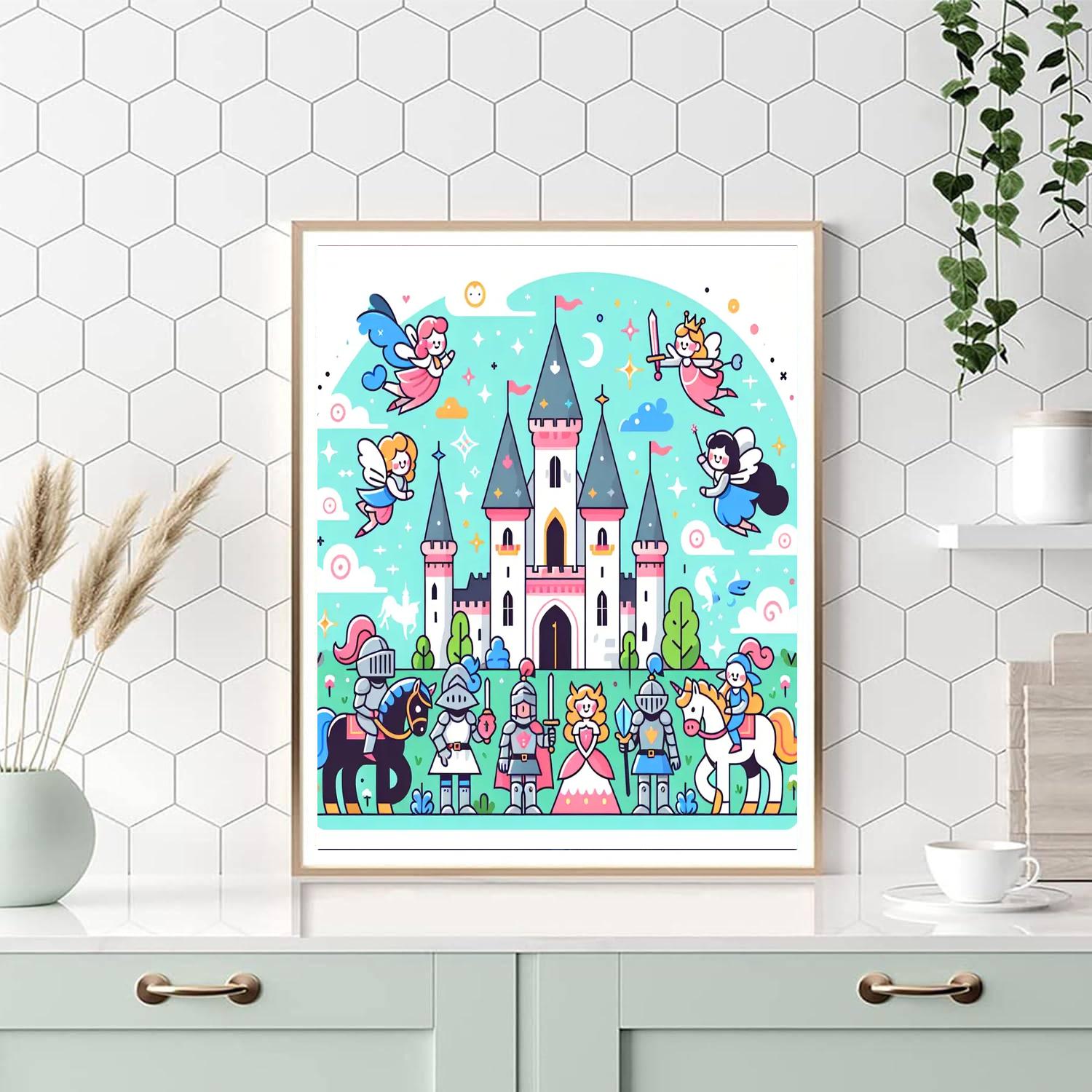 Magical Kingdom Castles Painting Number Kit